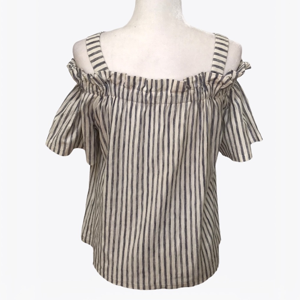 Lucky Brand 100% Cotton Off the Shoulder Top - S - Picture 10 of 16